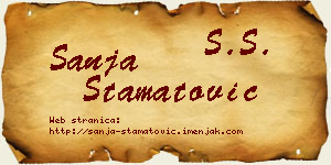 Sanja Stamatović vizit kartica